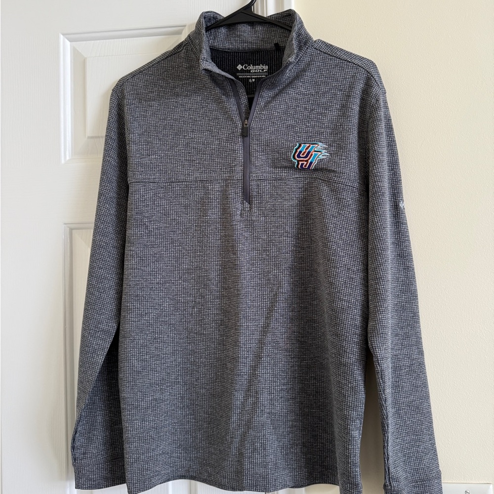 Utah Jazz Columbia Golf Textured Gray Pullover